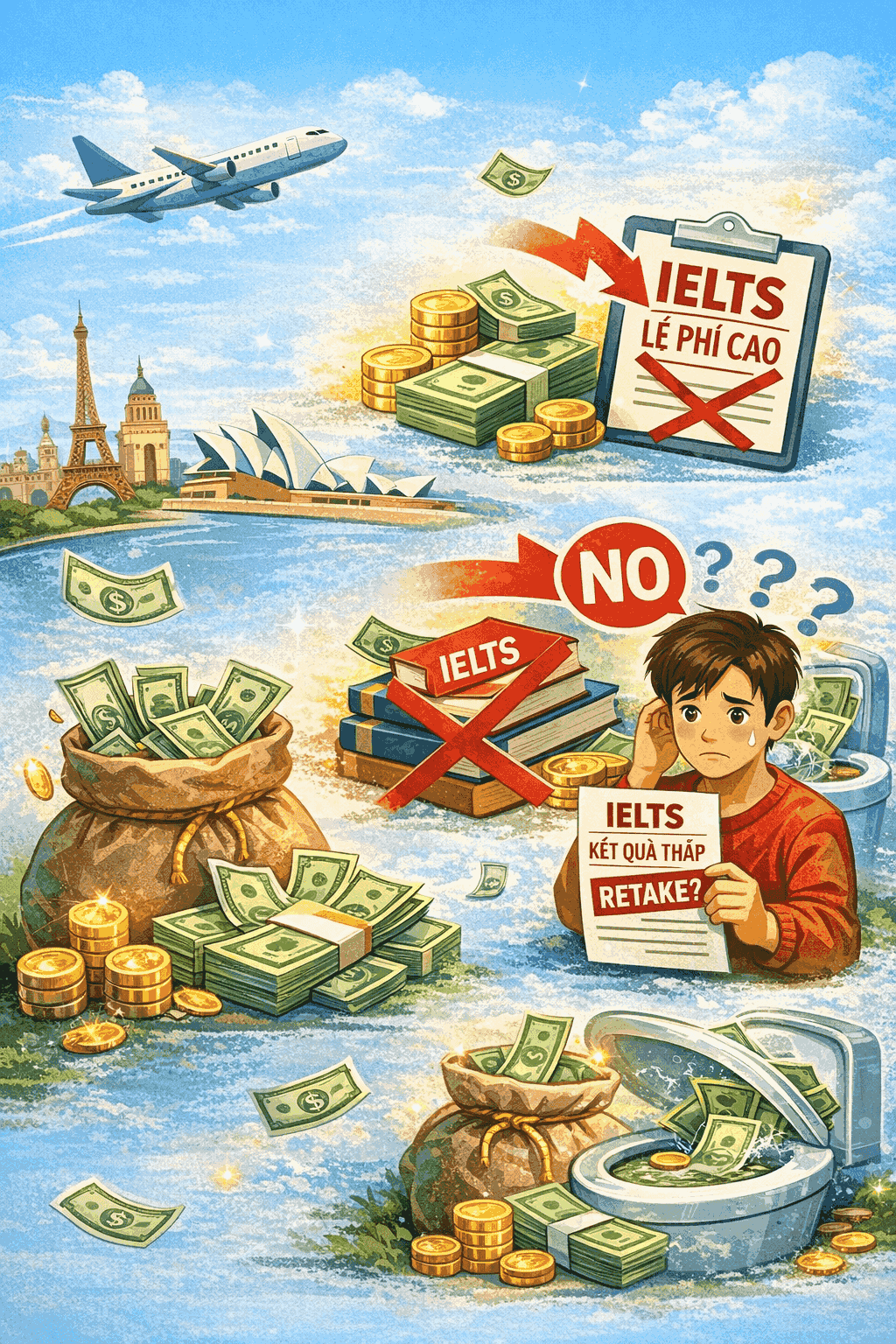 Ưu và nhược điểm nên biết khi du học không cần IELTS 11 giam chi phi